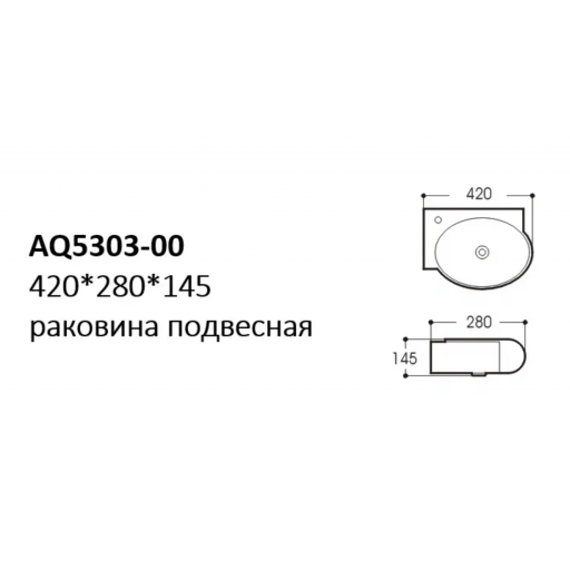 Раковина подвесная Aquatek AQ5303-00 белая